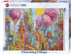 Heye Puzzle Charming Village: Ružové stromy 1000 dielikov