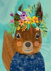 Heye Puzzle Floral Friends: Roztomilá veverička 1000 dielikov