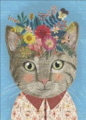 Heye Puzzle Floral Friends: Krásna mačička 1000 dielikov