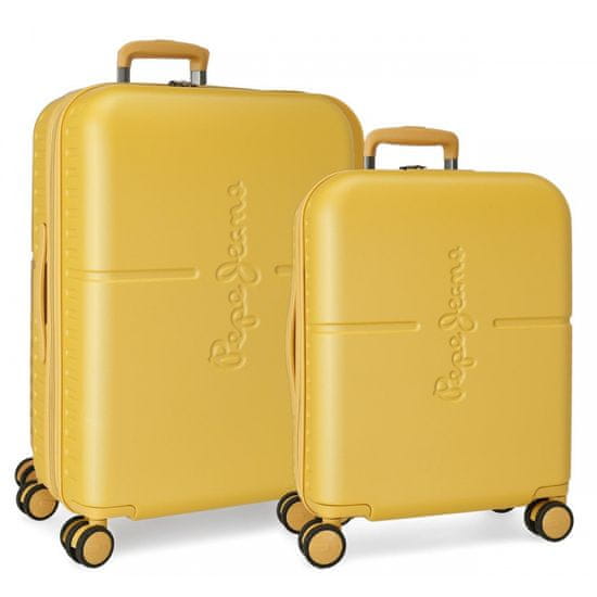Jada Toys Sada luxusných ABS cestovných kufrov 70cm/55cm PEPE JEANS HIGHLIGHT Ochre, 7689523