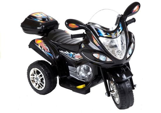 Lean-toys Čierny trojkolesový dobíjací motocykel BJX-88