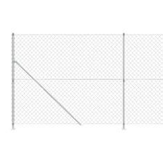 Vidaxl Drôtený plot s prírubou strieborný 2x10 m