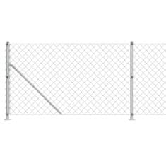 Vidaxl Drôtený plot s prírubou strieborný 1,1x10 m