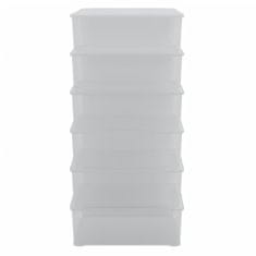 Vidaxl Plastové úložné boxy 12 ks 5 l stohovateľné
