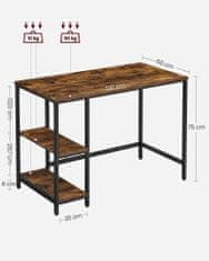 Artenat Pracovný stôl Samuel, 100 cm, hnedá