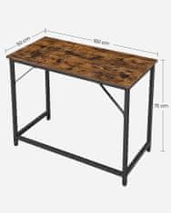 Artenat Pracovný stôl Beat, 100 cm, hnedá