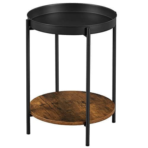 Artenat Odkladací stolík Manfred, 55 cm, čierna