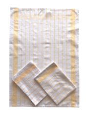 Svitap J.H.J. SVITAP Utierka Negatív egyptská bavlna 50x70 cm biela / žltá 3 ks