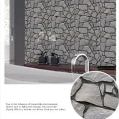 HOME & MARKER® Samolepiaca dekoračná umývateľná tapeta na stenu vzor Kamenná stena (10 ks) | ROCKWRAP