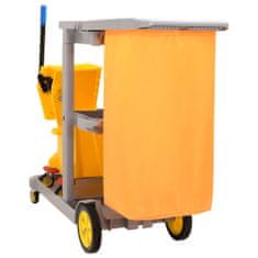 Vidaxl Upratovací vozík s vedrom na mop polypropylén