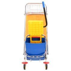 Vidaxl Upratovací vozík s vedrami a žmýkačkou PP a oxfordská látka