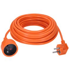 Solight Predlžovací kábel 230V/10A - 10m, 1 zásuvka, 3 x 1mm, IP20, oranžový