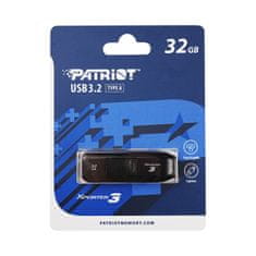Patriot Xporter 3 Slider/32GB/USB 3.2/USB-A/Čierna