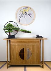 Pokojová dekorativní bonsai - Borovice v kruhovém podstavci (PN-11)