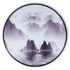 Asijský obraz v rámu pr. 60 cm - Horské jezero