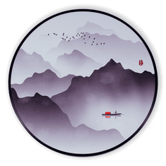 Bondek Asijský obraz v rámu pr. 60 cm - Rybolov v horách