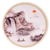 Bondek Asijský obraz v dřevěném rámu pr. 60 cm - Výlet k vodopádu