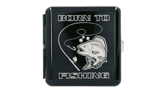 koryworld Tabatierka born to fishing - cigaretové púzdro pre rybára