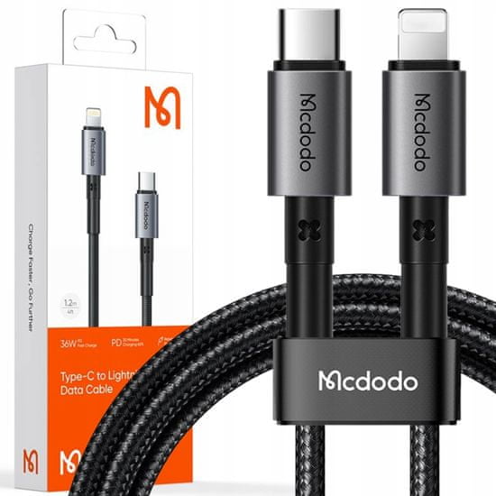 Mcdodo Kábel pre iPhone, USB-C, Prism, výkonný, rýchly, 36w 1,2m, McDodo CA-2850