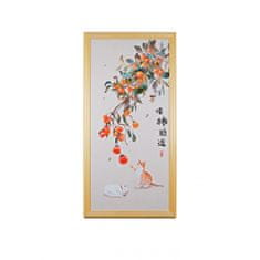 Bondek Asijský obraz v dřevěném rámu 120 x 60 cm - Setkání pod jabloní