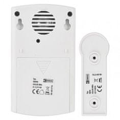 EMOS P5723 Domový bezdrôtový zvonček na 3x AA, biely 3402107000