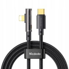 Mcdodo Kábel Mcdodo Prism, pre iPhone, USB-C, uhlový, vysokorýchlostný, 36 W, 1,2 m CA-3390