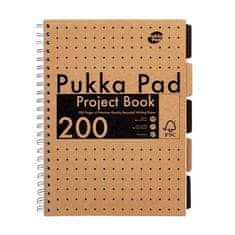 Pukka Pad Špirálový zošit "Kraft Project Book", A4, linajkový, 100 listov, 9566-KRA