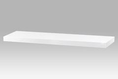 Autronic Nástenná polička Nástěnná polička 80cm, barva bílá- vysoký lesk. Baleno v ochranné fólii. (P-005 WT)
