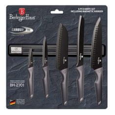 Berlingerhaus Sada nožů BH-2701 s nepřilnavým povrchem 6 ks ECarbon Pro Edition s magnetickým držákem