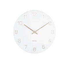 Karlsson Nástenné hodiny KA5788WH Charm Engraved Numbers, 30 cm