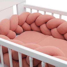 NEW BABY Mušelínový set do postieľky s výplňou New Baby 100x70 cm ružový 