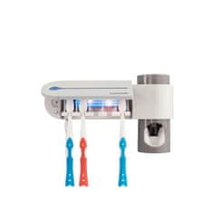 InnovaGoods UV sterilizátor zubnej kefky so stojanom a dávkovačom zubnej pasty, 3198