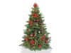 Ozdobený umelý vianočný stromček so 106 ks ozdôb VIANOČNÉ HVIEZDY 210 cm so stojanom a vianočnými ozdobami