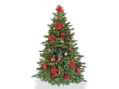 LAALU Ozdobený umelý vianočný stromček so 136 ks ozdôb VIANOČNÉ HVIEZDY 270 cm so stojanom a vianočnými ozdobami
