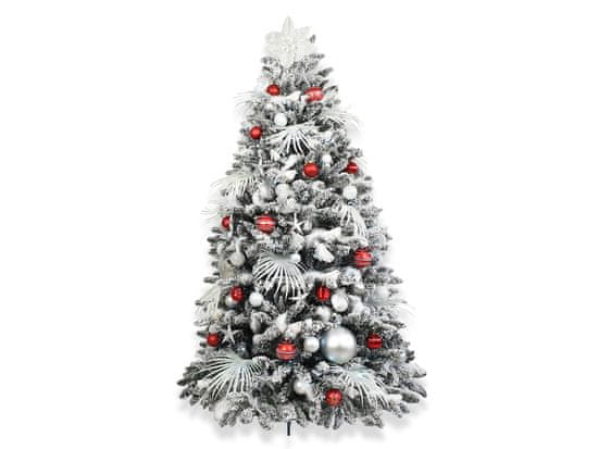 LAALU Ozdobený umelý vianočný stromček so 222 ks ozdôb POLÁRNA ČERVENÁ 400 cm so stojanom a vianočnými ozdobami