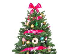 LAALU Ozdobený umelý vianočný stromček so 59 ks ozdôb ŠŤASTNÉ A RUŽOVÉ 150 cm so stojanom a vianočnými ozdobami
