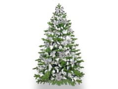 LAALU Ozdobený umelý vianočný stromček so 93 ks ozdôb KRÁĽ ZIMA 150 cm so stojanom a vianočnými ozdobami