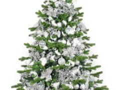 LAALU Ozdobený umelý vianočný stromček so 93 ks ozdôb KRÁĽ ZIMA 180 cm so stojanom a vianočnými ozdobami