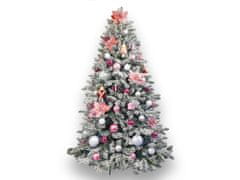 LAALU Zdobený umelý vianočný stromček so 165 ozdobami PRINCE MAY 240 cm stromček so stojanom a vianočnými ozdobami