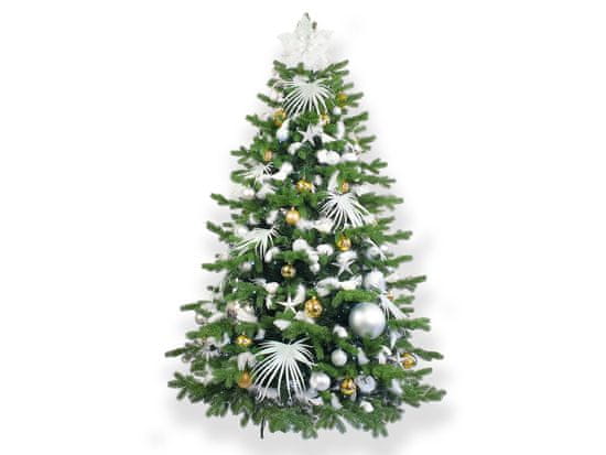 LAALU Ozdobený umelý vianočný stromček so 163 ks ozdôb POLÁRNA ZLATÁ II 270 cm so stojanom a vianočnými ozdobami