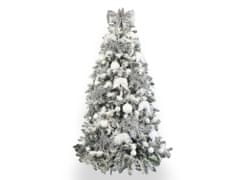 LAALU Ozdobený umelý vianočný stromček so 90 ks ozdôb SNEHOVÁ KRÁĽOVNÁ 150 cm so stojanom a vianočnými ozdobami