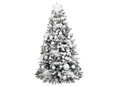 LAALU Ozdobený umelý vianočný stromček so 109 ks ozdôb POLÁRNA BIELA 180 cm so stojanom a vianočnými ozdobami