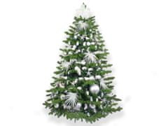 LAALU Ozdobený umelý vianočný stromček so 109 ks ozdôb POLÁRNA BIELA II 150 cm so stojanom a vianočnými ozdobami