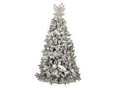 LAALU Zdobený umelý vianočný stromček so 144 ozdobami SUGAR HALL 240 cm stromček so stojanom a vianočnými ozdobami