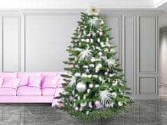 LAALU Zdobený umelý vianočný stromček s 222 ozdobami POLAR PINK II 500 cm stromček so stojanom a vianočnými ozdobami