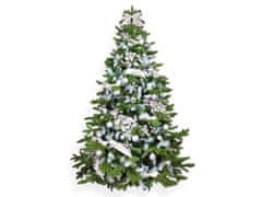 LAALU Ozdobený umelý vianočný stromček so 85 ks ozdôb NEBESKÉ STRIEBRO 150 cm so stojanom a vianočnými ozdobami