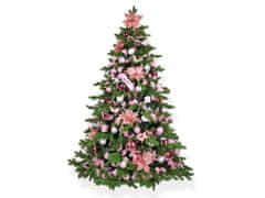 LAALU Zdobený umelý vianočný stromček so 135 ozdobami PRINCE ANNA 240 cm stromček so stojanom a vianočnými ozdobami