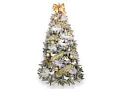 LAALU Zdobený umelý vianočný stromček so 136 ozdobami SHINING ELEGANCE 240 cm stromček so stojanom a vianočnými ozdobami