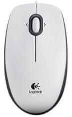 Logitech B100 Optical USB Mouse, biela (910-003360(