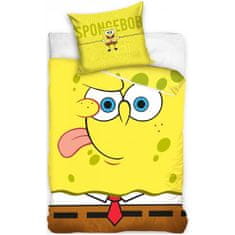 Carbotex Bavlnené posteľné obliečky SpongeBob Emoji